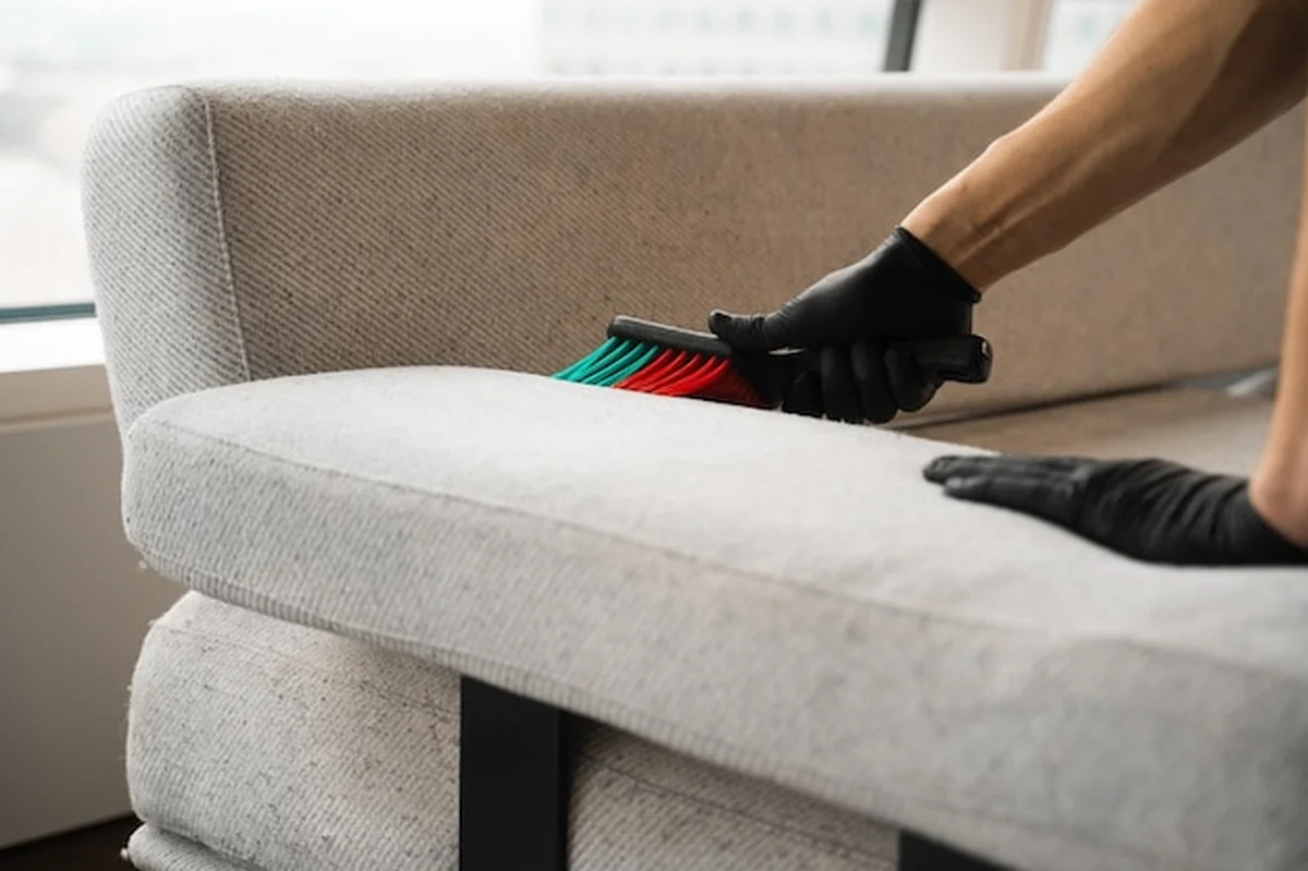 Szczotka do czyszczenia na sucho usuwająca pył z kanapy w domu