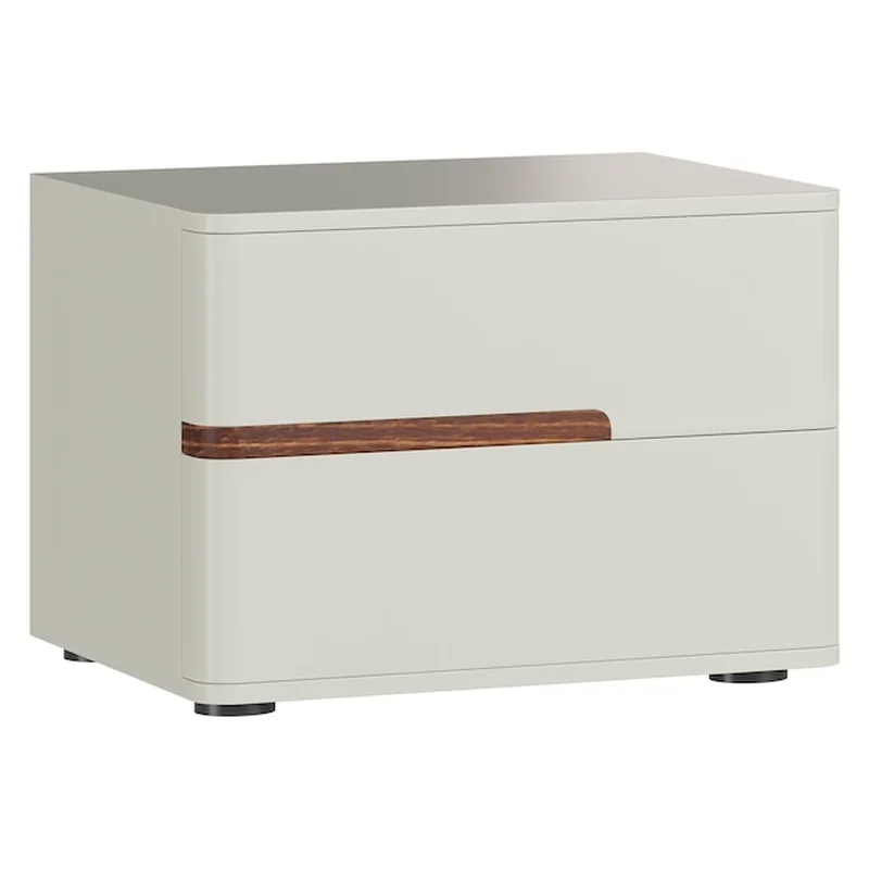 Drewniana szafka z szufladami na białym tle