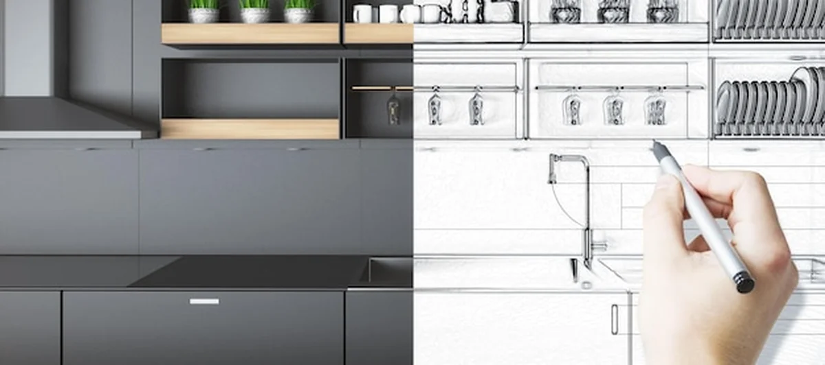 Szkic kuchni na wymiar